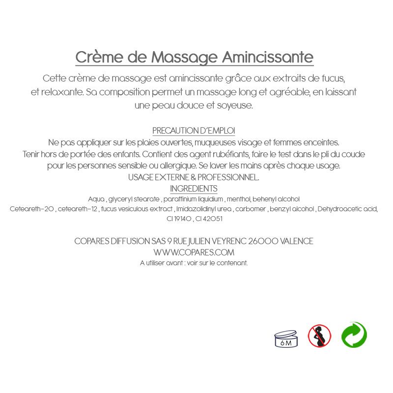 Creme de massage amincissante 1lt